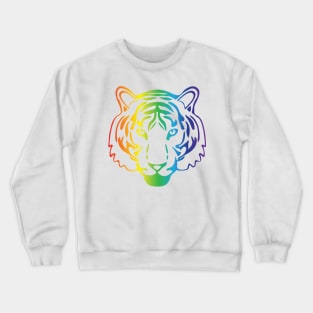 Rainbow tiger head Crewneck Sweatshirt